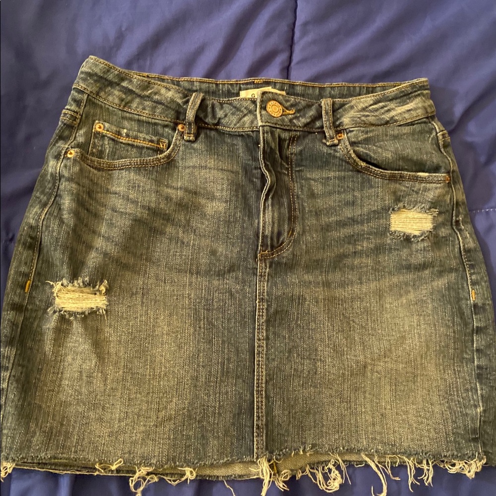 Denim dark blue skirt